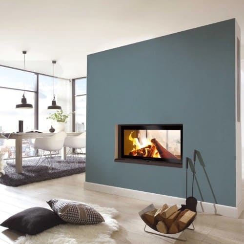 Holzeinsatz SCHMID Lina TV 120 h/s Schiebetür/Drehtür 10 kW
