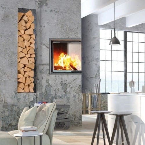 Holzeinsatz SCHMID EKKO 45(45) s 7 kW Drehtür