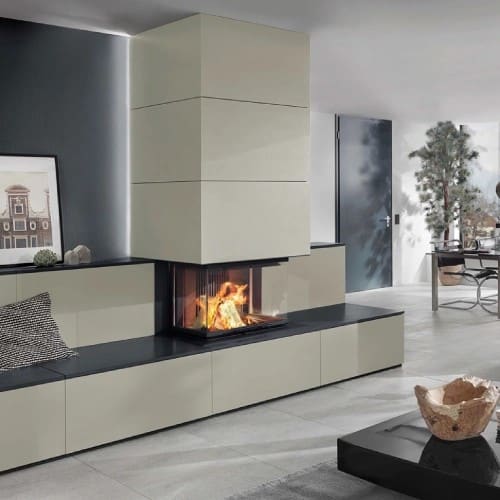 Holzeinsatz SCHMID Ekko U 67(45) h – 9 kW verglast an 3 Seiten