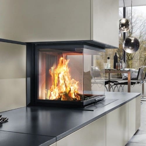 Holzeinsatz SCHMID Ekko U 67(45) h – 9 kW verglast an 3 Seiten