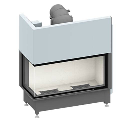 Holzeinsatz SCHMID Ekko L 100(45) h – 9kW mit vitre en angle