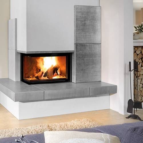 Holzeinsatz SCHMID Ekko L 100(45) h – 9kW mit vitre en angle
