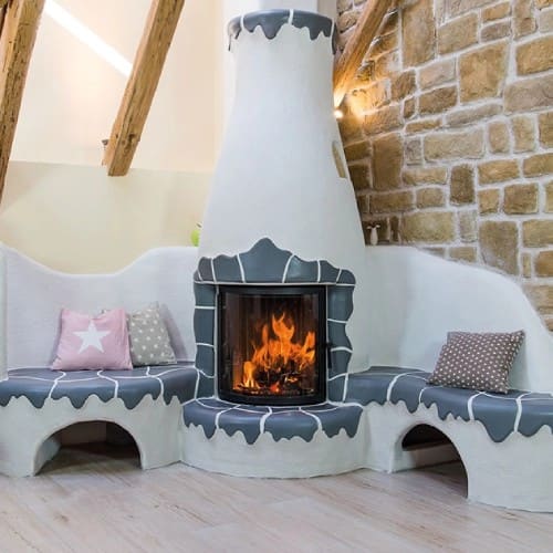 Holzeinsatz SCHMID Ronda 55 h 7 kW Schiebetür