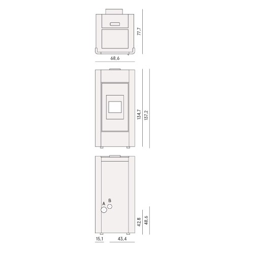 Pelletofen Cadel Idro Prince 30 | 28,6 kW wasserführend