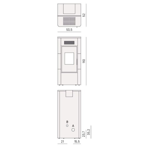 Pelletofen Cadel River Idro 23 | 22,4 kW wasserführend