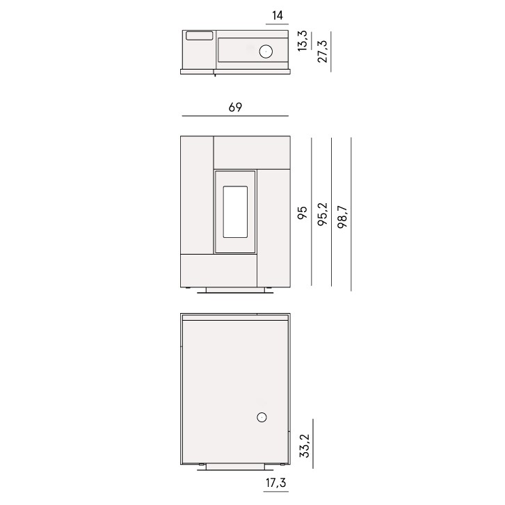 Pelletofen Cadel Grace 7 Up 7 kW