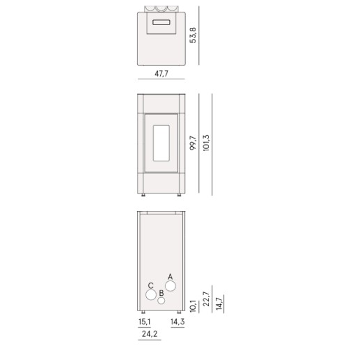 Pelletofen Cadel Cristal Plus 9 | 8,5 kW