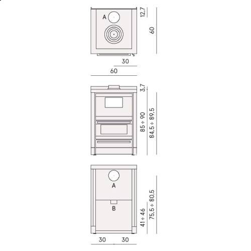 Holz-Küchenherd Cadel Kook 60 | 6,2 kW