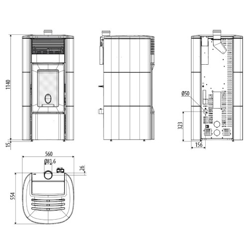 Pelletofen MCZ CLUB Air 10 UP! M3 10 kW