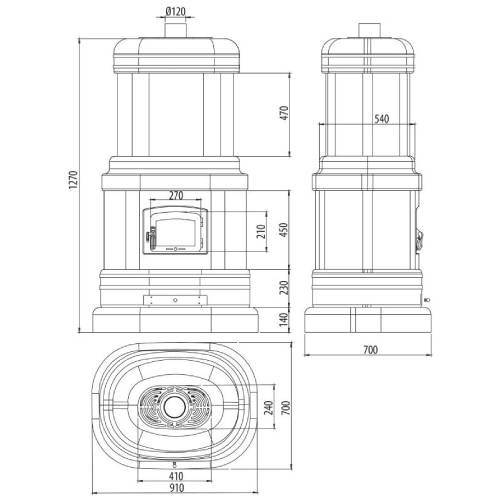 Holzofen Sergio Leoni Wien L/A 14,6 kW Wärmespeicher