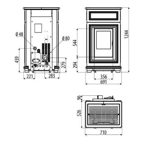 Pelletofen Sergio Leoni Sissy P/I 22,3 kW Hydro