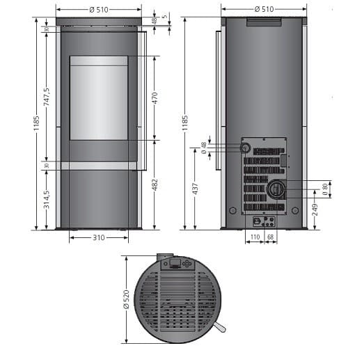 Pelletofen Oranier Carus 2.0 | 6 kW