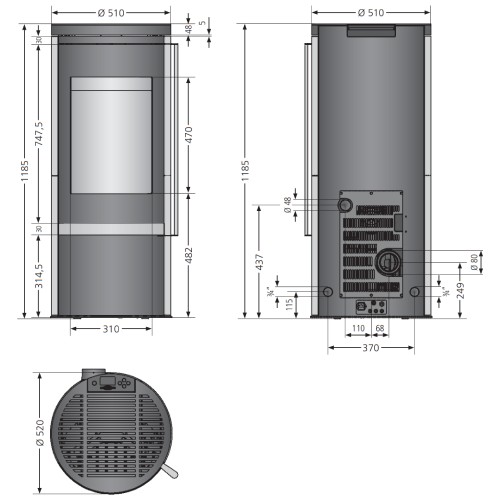 Pelletofen Oranier Carus Aqua Next 10 kW Hydro