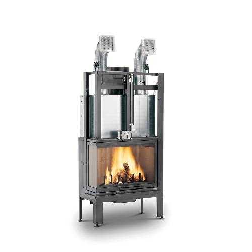 Holzeinsatz Palazzetti Ecomonoblocco MX 64 Eckkamin 11 kW