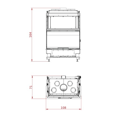 Holzeinsatz Palazzetti Ecomonoblocco WT 16:9 3D 12,5 kW
