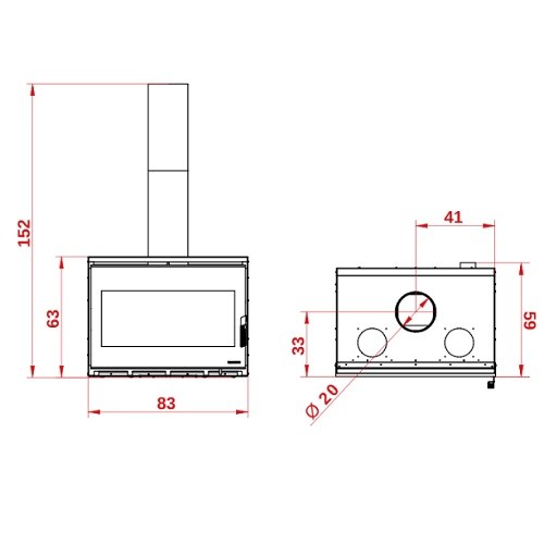 Holzeinsatz Palazzetti Ecopalex GTM90 13,5 kW