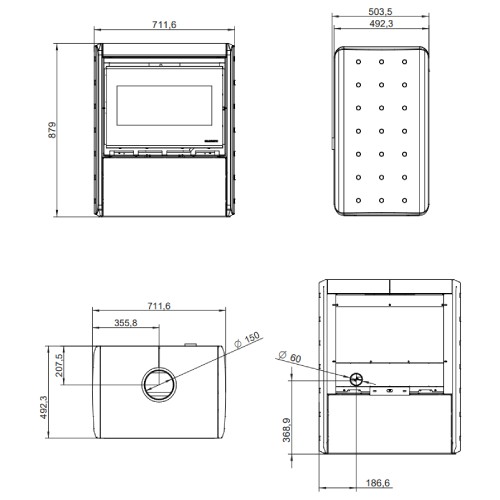 Holzofen Palazzetti Sahara 70 | 9 kW