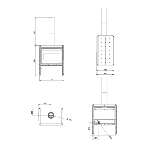 Holzofen Palazzetti Sahara 70SP 9,4 kW