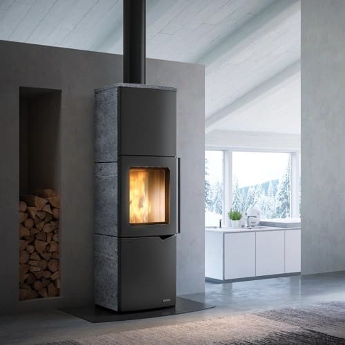 Holzofen PALAZZETTI Eva S 7 kW mit accumulation de chaleur
