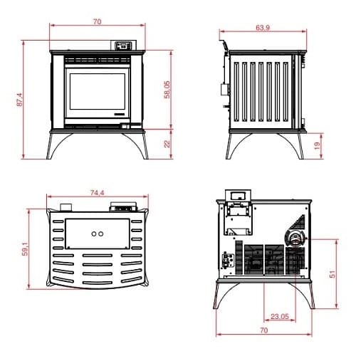 Pelletofen Palazzetti Ecofire Cesare II 9,2 kW