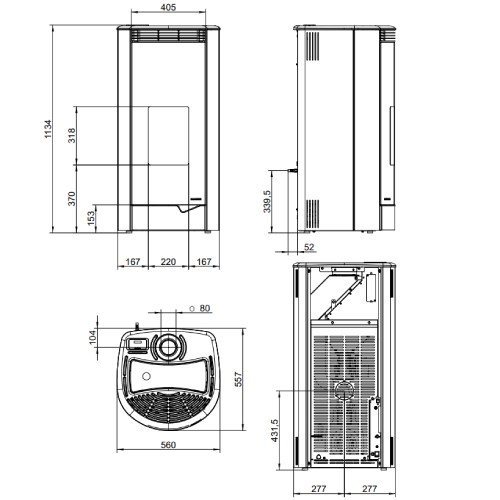 Pelletofen Palazzetti Ecofire Marianne US 9 kW