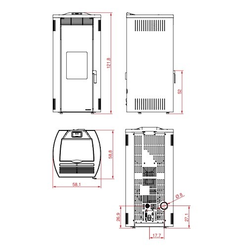 Pelletofen Palazzetti Ecofire Giorgia Pro 2 | 9 kW