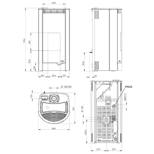 Pelletofen Palazzetti Ecofire Marianne US Pro 2 | 9 kW