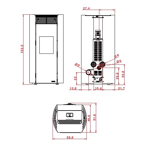 Pelletofen Palazzetti Ecofire Clelia TC Pro 2 | 9 kW