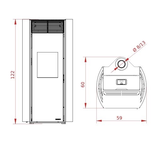 Pelletofen Palazzetti Ecofire Clelia TC US Pro 2 | 9,3 kW