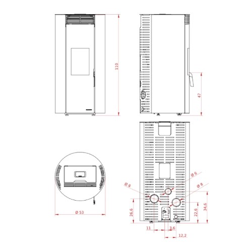 Pelletofen Palazzetti Ecofire Emily TC 6 kW