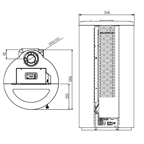 Pelletofen Royal Grazia Glass E Air 80 US 8,2 kW