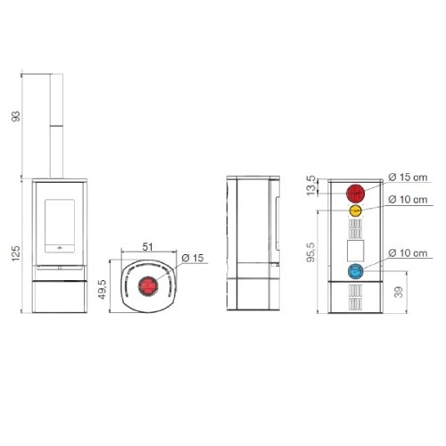 Holzofen Edilkamin Code Evo 8,1 kW