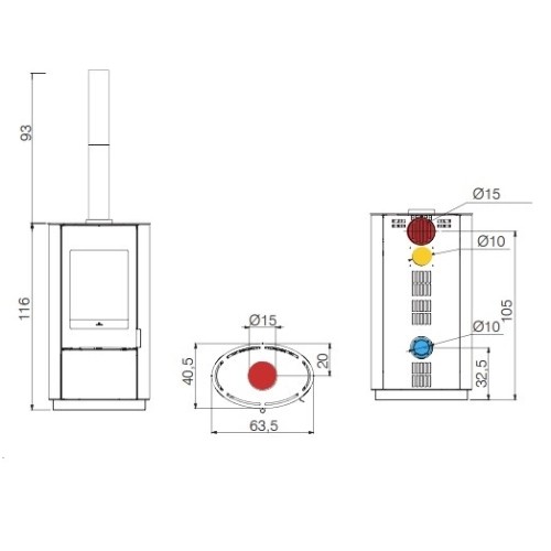 Holzofen Edilkamin Krio 10,1 kW