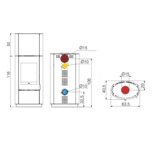 Holzofen Edilkamin Krio S-Serie 10,1 kW