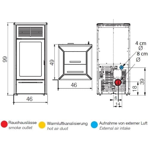 Pelletofen Edilkamin Nara 7 Evo 6,9 kW