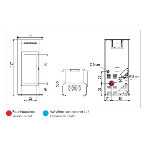 Pelletofen Edilkamin Tera H 25 Evo 25,1 kW Hydro