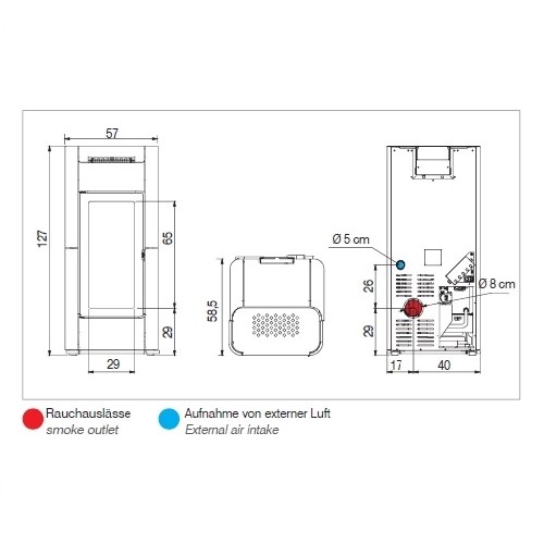 Pelletofen Hydro Edilkamin Tera H 30 Evo 29,3 kW Hydro