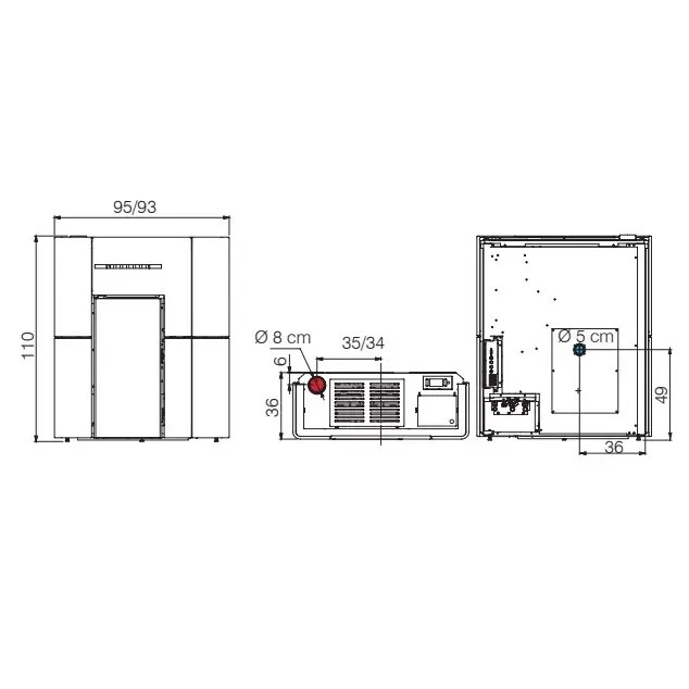 Pelletofen Edilkamin Blade H 15 Evo 14,9 kW Hydro