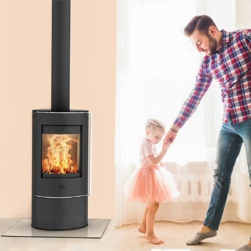 Holzofen Fireplace Angerona Glas 5 kW