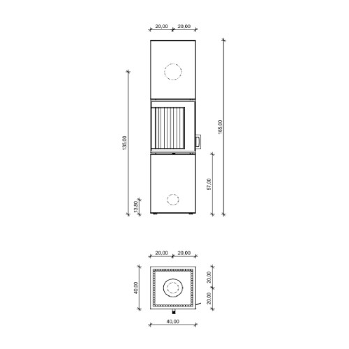 Holzofen Neocube S10XL Steel Edition 5,4 kW