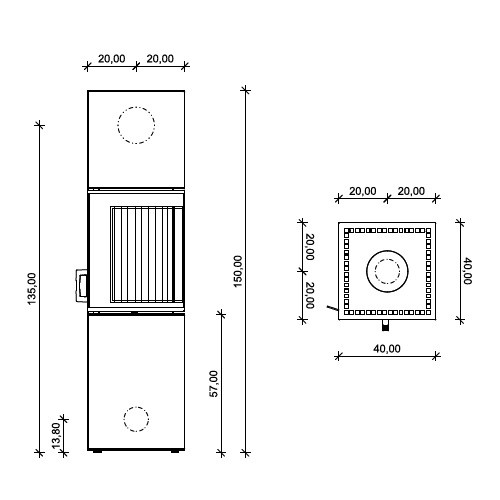 Holzofen Neocube S20 5,4 kW