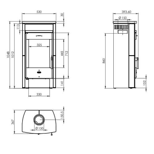 Holzofen Fireplace Budapest 6 kW