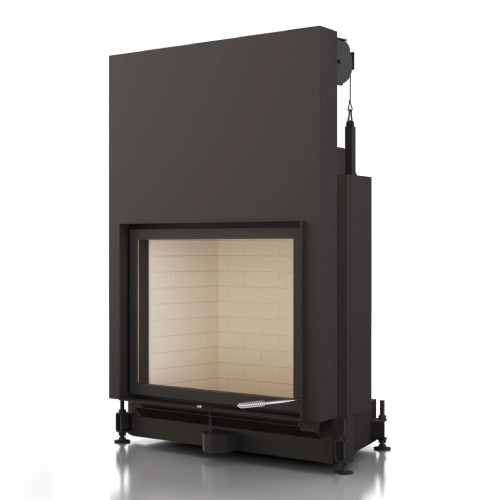 Holzeinsatz Brunner Foyer Stil plat 62-76 + Schiebetür 10,5 kW