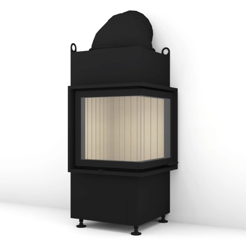 Holzeinsatz Brunner BKH 5.0 Eck 42-42-42 | 7 kW Drehtür