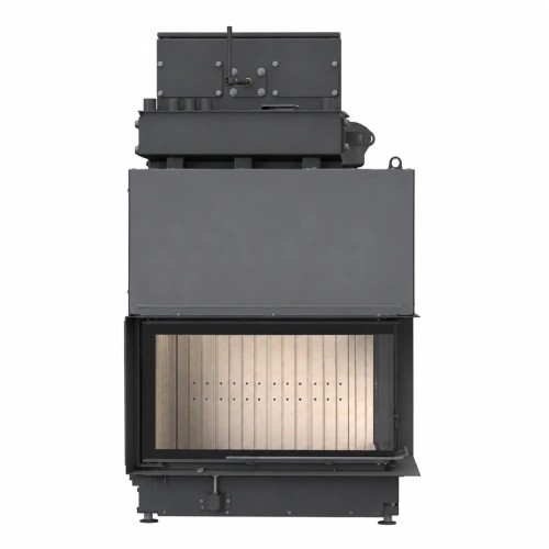 Eck-Holzeinsatz Brunner 45/67/44 gauche, 12 kW, Schiebetür, hydro