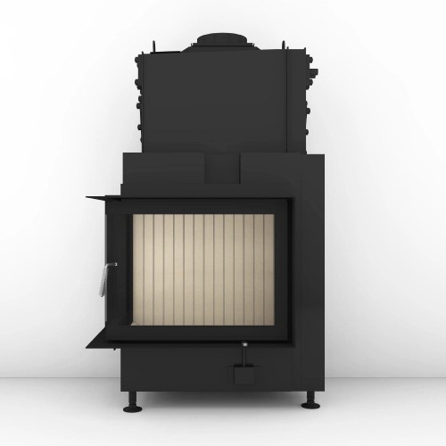 Holzeinsatz Eck Brunner 42/57/30 links 8 kW Drehtür, hydro
