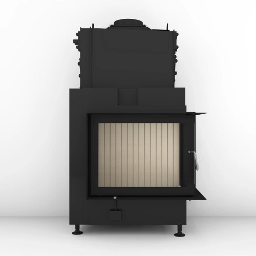 Holzeinsatz Eck Brunner 42/57/30 rechts 8 kW Drehtür, hydro