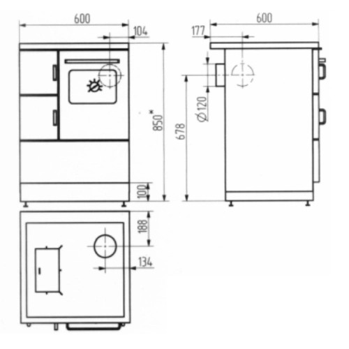 Holz-Küchenherd Wamsler K 118 | 6 kW