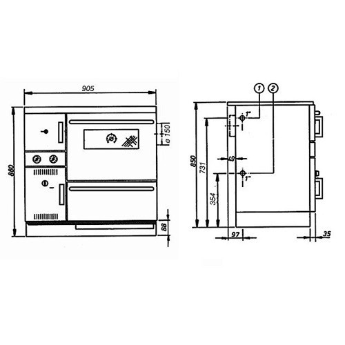 Holz-Küchenherd Wamsler K 148 F 23 kW Hydro
