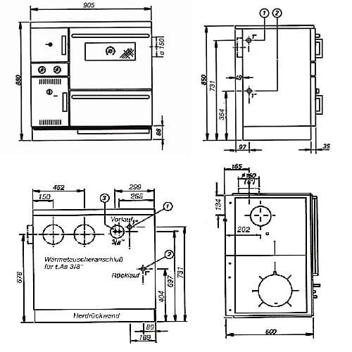 Holz-Küchenherd Wamsler K 148 | 23 kW Hydro